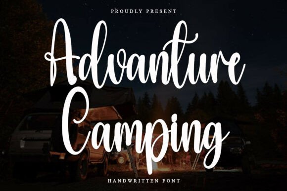 Advanture Camping: A Refined Script Font for Editorial Design