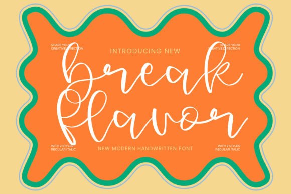 Break Flavor: A Modern Handwritten Typeface for Thoughtful Design
