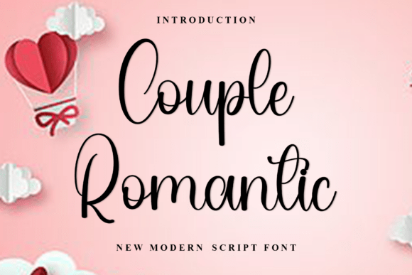 Couple Romantic Font: A Festive Script for Holiday Branding