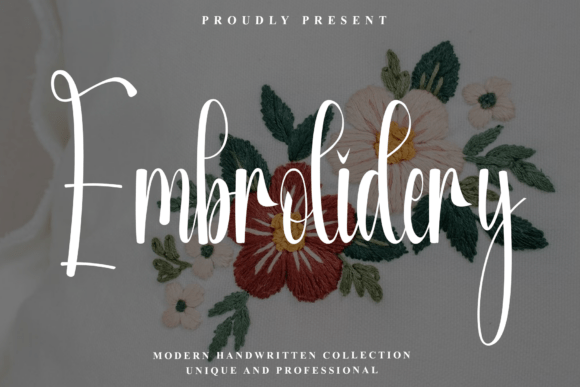 Embrolidery: A Crisp, Airy Script Font for Editorial Clarity