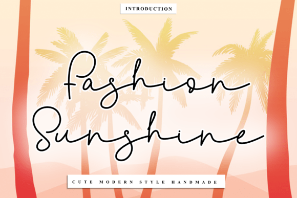 Fashion Sunshine: A Rhythmic Script Font for Brand Design