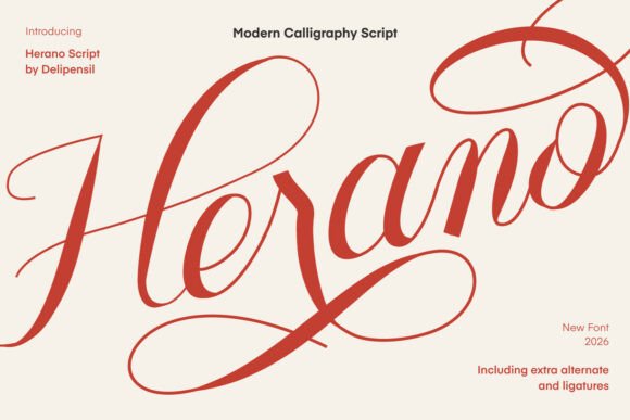 Herano Script: A Modern Calligraphy Typeface for Thoughtful Design