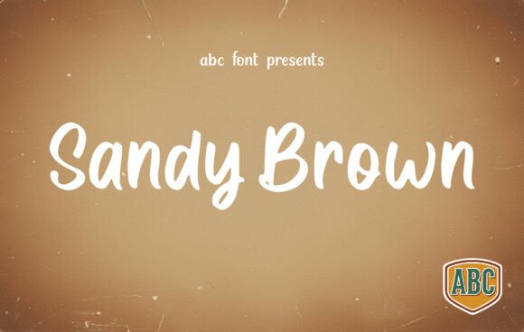 Sandy Brown: A Warm, Fluid Script Font for Handmade Creators